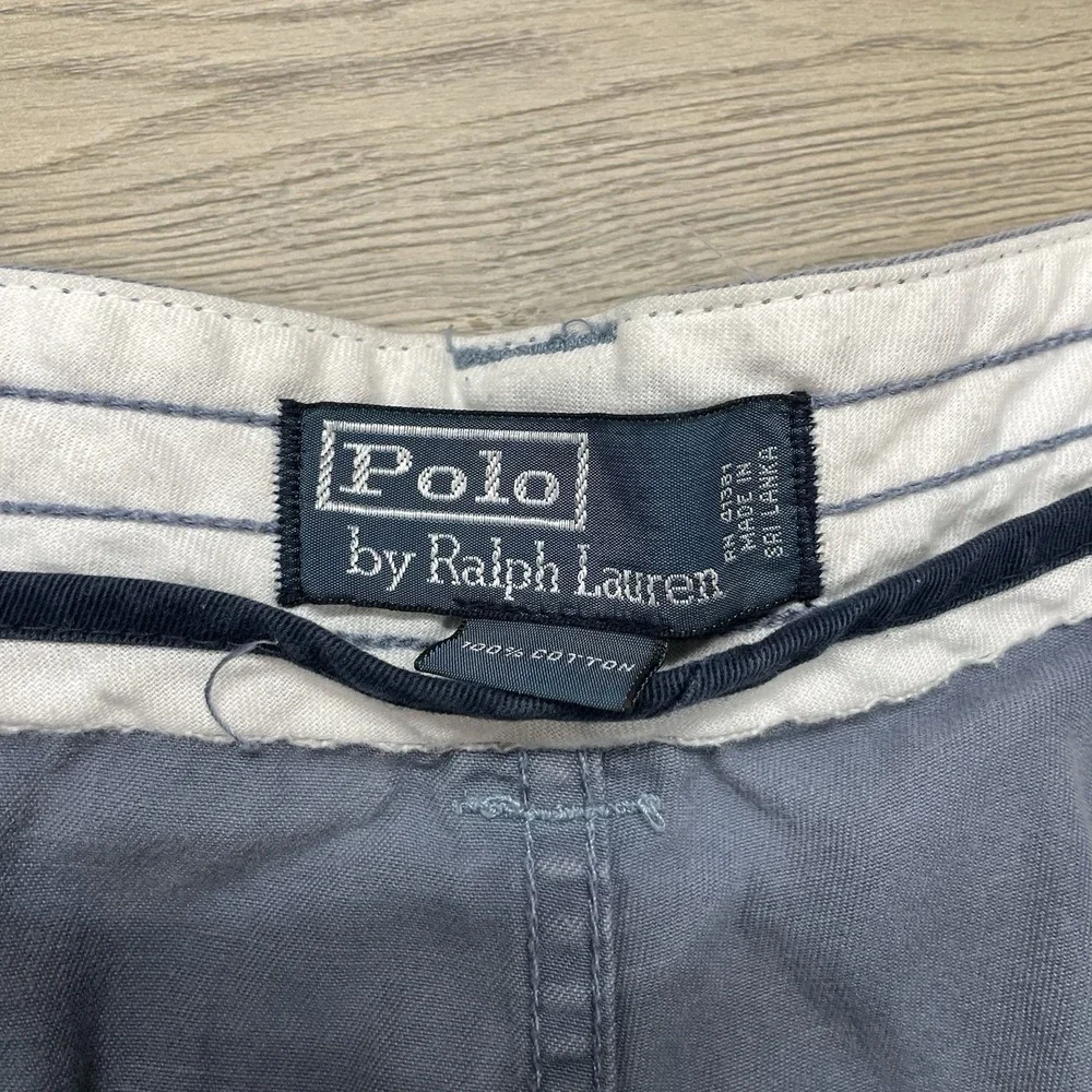 Polo Ralph Lauren Gray Blue Men Cargo Pants Sz 44B READ
